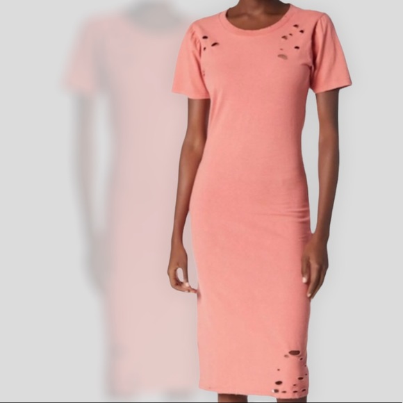 🆕Nordstrom’s ”Midnight” Distressed T-Shirt Dress - Picture 9 of 10